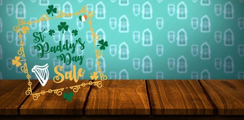 Poster - Digital composite of Patricks day greeting