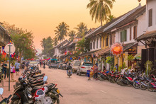 Street In Old Town Luang Prabang