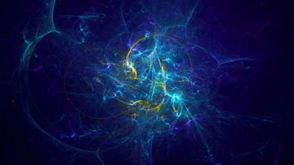 Poster - 3d rendering abstract fractal light background