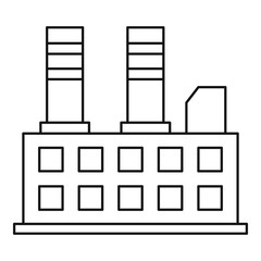 Poster - Power plant icon, outline style
