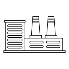 Poster - Plant building icon, outline style