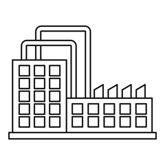 Poster - Power plant icon, outline style