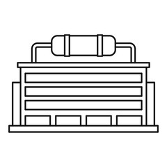 Poster - Power station icon, outline style