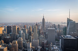 Fototapeta  - Aerial view of Manhattan skyline, New York City, USA during afternoon