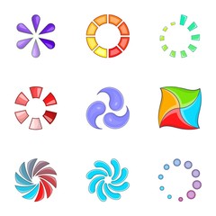 Poster - Progress loading bar icons set, cartoon style