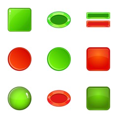 Poster - Switch element icons set, cartoon style