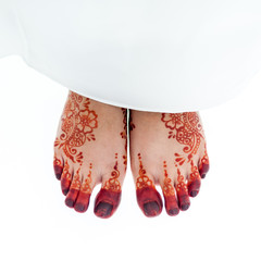 Henna on Bride's feet