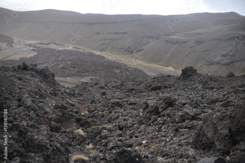 Mordor below Mount Doom (Mount Ngaunuhoe) Walkway at Tongariro Alpine Crossing, Poster