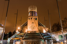Liverpool Metropolitan Cathedral At Night , United Kingdom
