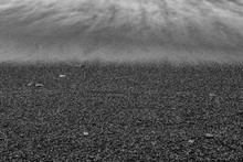 Wave Crashing Beach Black White Vintage Ocean Wave Crashing Towards Beach Coastline In Black White Vintage Tone