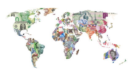 world currency map