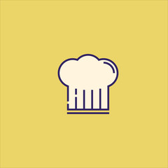 chef hat icon flat design