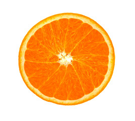 Orange closeup isolated on a white background