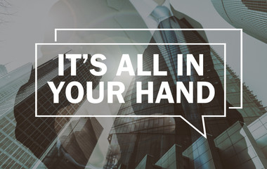 Wall Mural - business communication concept: it's all in your hand