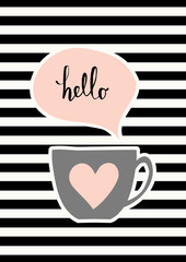 Poster - cute cup poster design