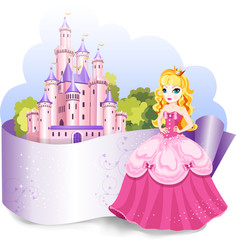 Wall Mural - Princess design element.