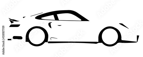 Photo  Fast Car Outline
