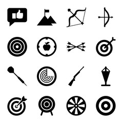 Poster - Set of 16 target filled icons