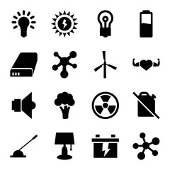 Sticker - Set of 16 energy filled icons