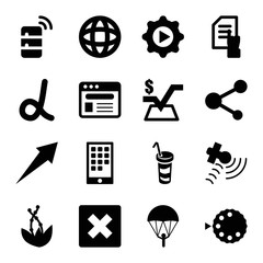 Aufkleber - Set of 16 application filled icons