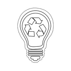 Wall Mural - bulb save eco icon stock, vector illustration design image