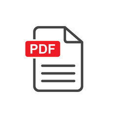 Poster - PDF download vector icon. Simple flat pictogram for business, marketing, internet concept. Vector illustration on white background.