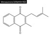 Molecular structure of menaquinone (vitamin K)