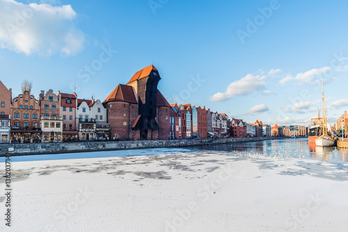 Zdjęcie XXL Gdańsk, Gdańsk, polskie miasto w okresie zimowym.
