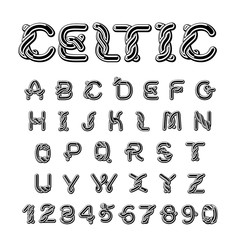 Wall Mural - Celtic font. norse medieval ornament ABC. Traditional ancient manuscripts alphabet