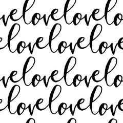 Poster - love seamless pattern