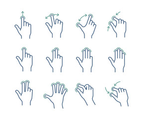 Gesture icon set