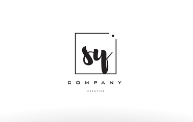 sy s y hand writing letter company logo icon design