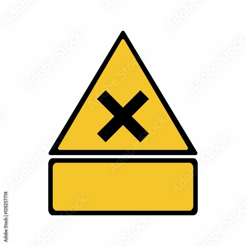 Fotografie, Obraz Irritant substance sign vector design isolated on white background