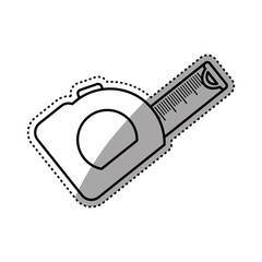 Ruler measurement construction tool icon vector illustration graphic design