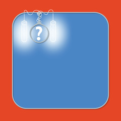 Poster - Text box for fill your text and question mark