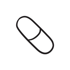 Wall Mural - Capsule pill sketch icon.