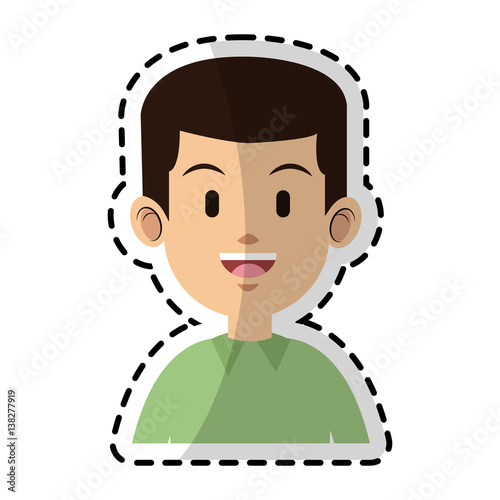 young caucasian man icon image vector illustration design - Buy this ...