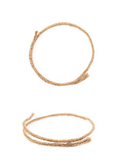 Wall Mural - Round circle made of linen rope