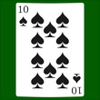 Ten spades. Card suit icon vector, playing cards symbols vector