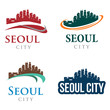 Seoul City Korea Asia Tour Travel Cityscape Landscape Skyline Logo