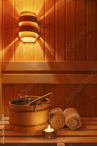 Wellness und Spa in der Sauna Fototapet