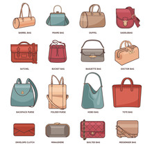 Vector Set With Fashion Bags