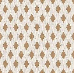 Wall Mural - vintage rhombus pattern of skewed stripes. seamless vector background.