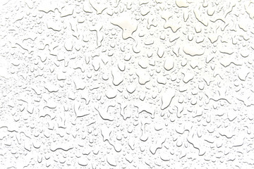 Fototapete - The concept of water drops on a white background