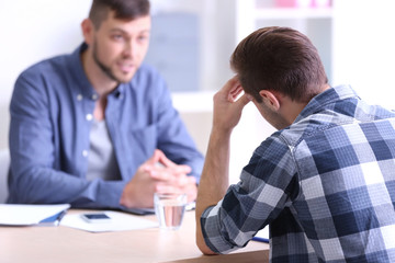 Sticker - Male job applicant having interview