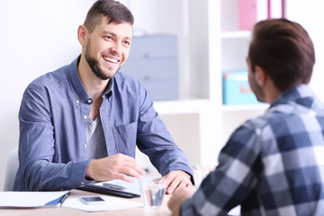 Sticker - Male job applicant having interview