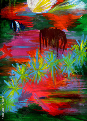 Original Acrylic Painting Fantasy Abstraction Buy This