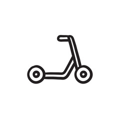 Canvas Print - Kick scooter sketch icon.