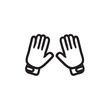 © Visual Generation - Motorcycle gloves sketch icon.