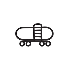 Sticker - Railway cistern sketch icon.